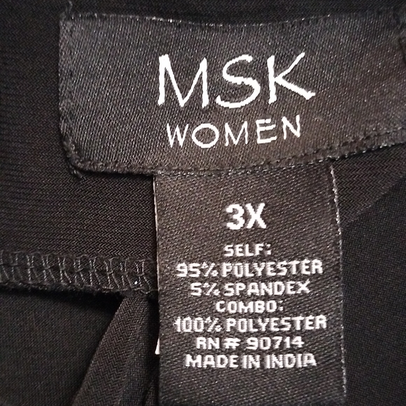 MSK Side-Draped Cold-Shoulder Jumpsuit Black Size 3XL - Picture 10 of 10